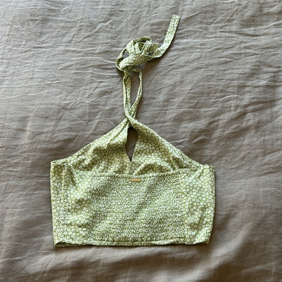 ✨ BILLABONG CROPPED HALTER TOP SZ M - Picture 2 of 6